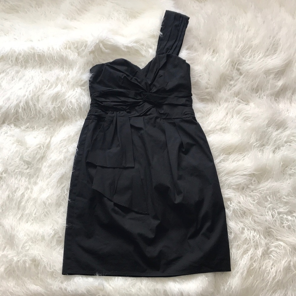 NANETTE LAPORE BLK ONE SHOULDER DRESS